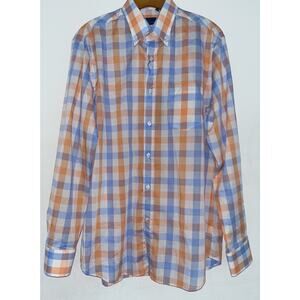 Paul And Shark Shirt Men EU 41 (US L / 16.5) Multicolor Square Logo Lightweight